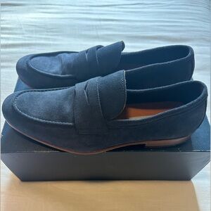 Gordon Rush Dark Blue Suede Loafers